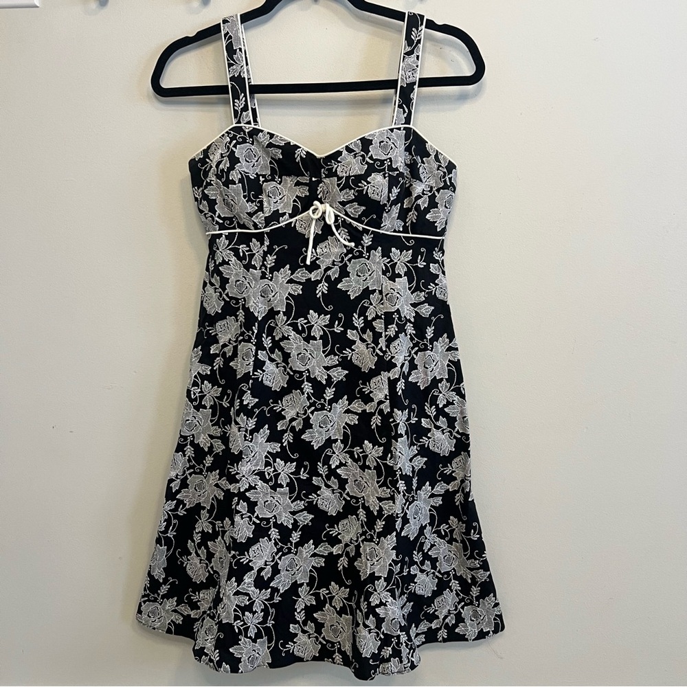 Vintage R&K Originals Floral Mini Dress Classic Boho Summer Baby Doll Fairy